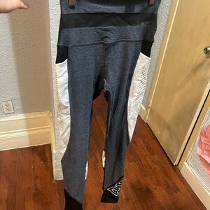 Women Gray and White Legging